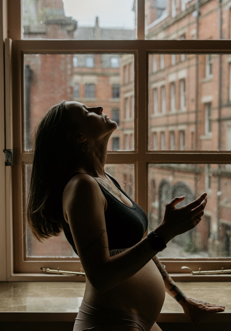 Pregnant woman in meditation